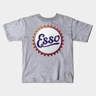 Esso Gasoline Bottle Cap Retro T-Shirt Kids T-Shirt